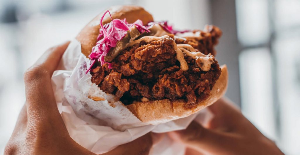 Pretty Bird Fried Chicken Sandwich bawk appetit